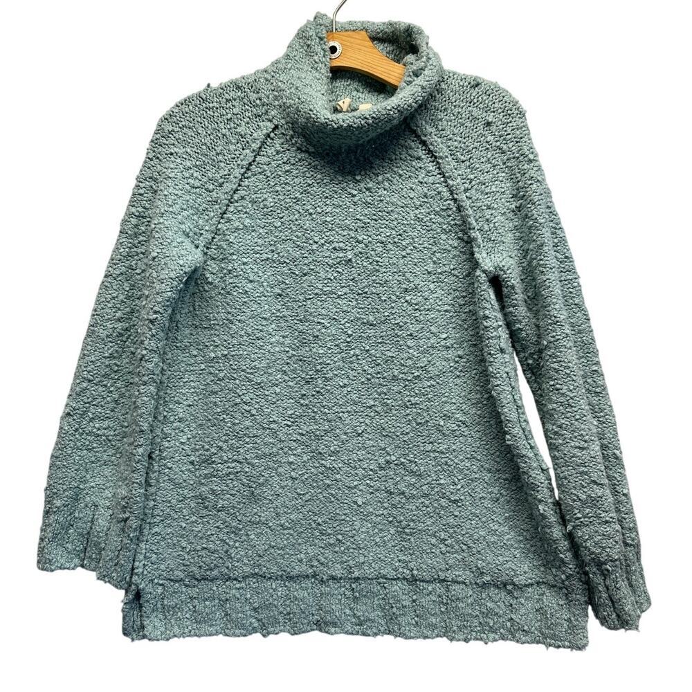 Moth Anthropologie Popcorn Knit Cowl Neck Sweater‎ Sage Green Womens Raglan